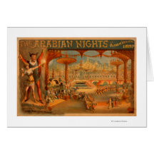 The Arabian Nights - Aladdin's Wonderful Lamp Greeting Cards
