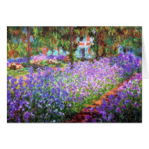 The Artist's Garden at Giverny, Claude Monet Greeting Card