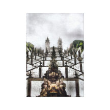The Baroque staircase of Bom Jesus in Braga Gallery Wrapped Canvas