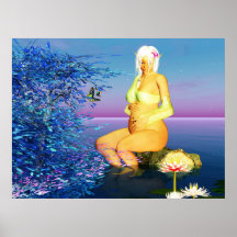 The Birthing Tree Fantasy Pregnant Elf Poster