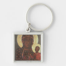 The Black Madonna of Jasna Gora Keychains
