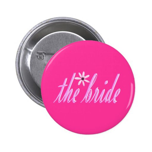 the bride pinback buttons
