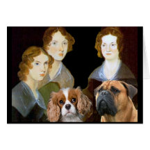 The Bronte sisters and their dogs Greeting Card