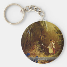 The Butterfly Hunter By Spitzweg Carl Keychains