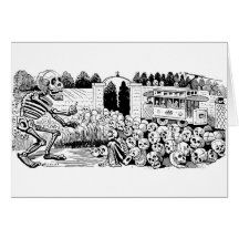 The Calavera of the Trolley Cars c. 1907, Mexico Cards