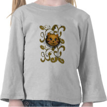 The Cat's Meow  With Swirls - Customised T Shirts