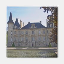 The Chateau Pichon Longueville Baron and pond Refrigerator Magnets
