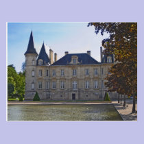 The Chateau Pichon Longueville Baron and pond postcards