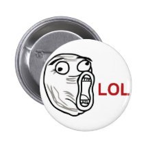The cheerful comic character button