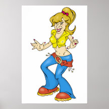 The cheerful girl print
