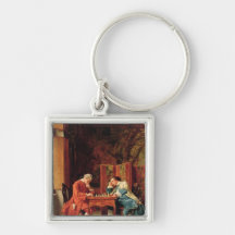 The Chess Players, 1856 Key Chains
