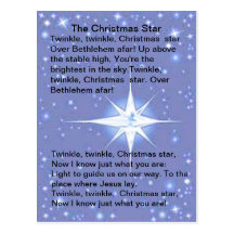 The Christmas Star Song Postcard