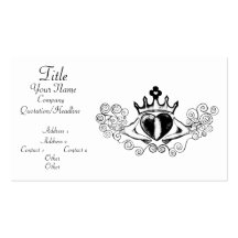 The Claddagh (Black) Business Card