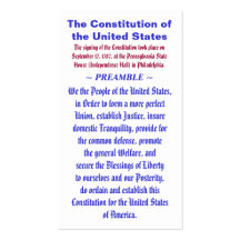 The Constitution of the United States ~ PREAMBLE Business Cards