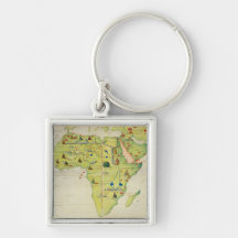 The Continent of Africa Key Chains