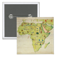 The Continent of Africa Pinback Buttons