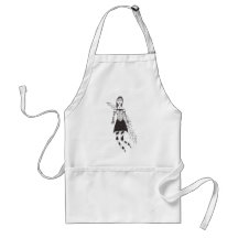 The Creepy Heart Girl Aprons