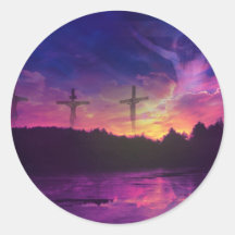 The Crucifixion of Jesus Christ Round Sticker
