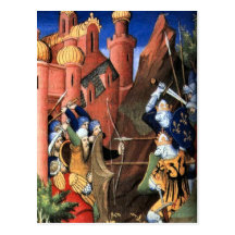 The Crusades, mediaeval image Postcard