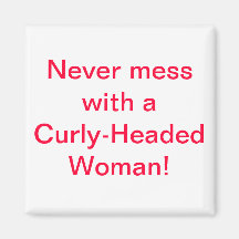 The Curly-Headed Woman Refrigerator Magnets