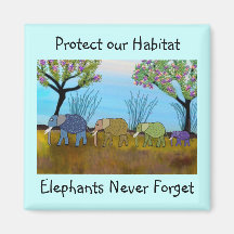 The Elephant Habitat Magnet