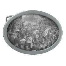 The End of WW2 Oval Belt Buckle