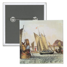 The English being welcomed ashore in South Seas Pins