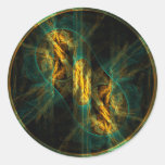 The Eye of the Jungle Abstract Art Round Sticker