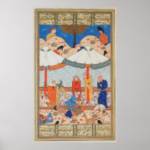The Fainting of Laylah and Majnun Nizami's Khamsah Poster