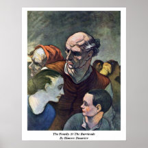 The Family At The Barricade, By Honore Daumier Posters
