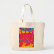 THE FASHIONISTA - Bright Vibrant Abstract Waves Bag