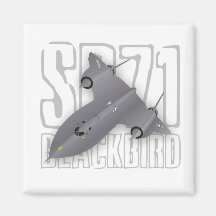 The fastest supersonic spy plane: SR-71 Blackbird Fridge Magnet