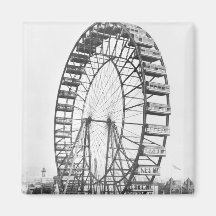 The ferris wheel at the World's Columbian Fridge Magnet
