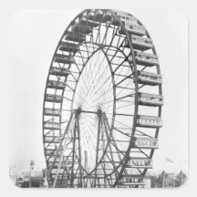 The ferris wheel at the World's Columbian Square Stickers