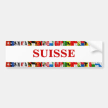 The Flags of the Cantons of Switzerland, French Bumper Sticker