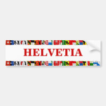 The Flags of the Cantons of Switzerland, Latin Bumper Sticker