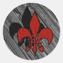 The Fleur-de-Lis Round Stickers