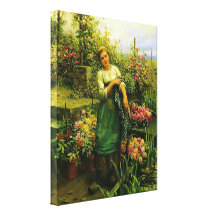 The Flower Boat ~ Daniel Ridgway Knight Gallery Wrapped Canvas