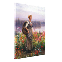 The Flower Girl ~ Daniel Ridgway Knight Stretched Canvas Prints