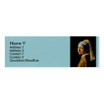 The Girl with a Turban/Girl with the Pearl Earring Business Card Templates