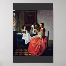 The Girl With A Wine Glass, Nederlands Heren: Dame Print