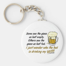 The Glass is Half Full? Keychain