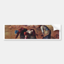 The Gleaners By Millet  (Best Quality) Bumper Stickers