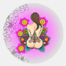 The Goddess2 Round Stickers