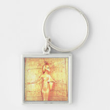 The goddess Selket on the canopic shrine Keychain