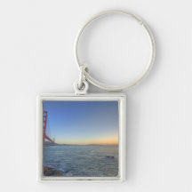 The Golden Gate Bridge at sunrise from Fort Keychain