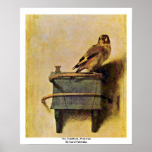 The Goldfinch., Puttertje  By Carel Fabritius Poster