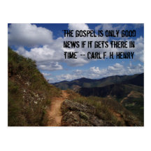 "The gospel is only good news if it gets there ... Post Cards
