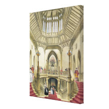 The Grand Staircase, Windsor Castle, from 'A Histo Canvas Print