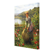 The Grass Cutter ~ Daniel Ridgway Knight Stretched Canvas Print